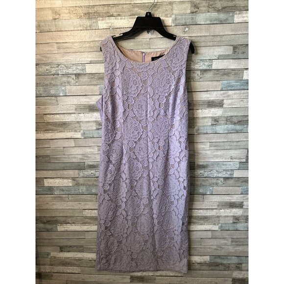 Women’s Ivanka Trump Dress Floral Lavender Purple Plus Size 16 - Picture 1 of 16